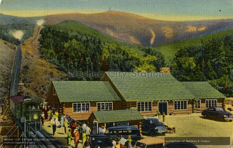 Postcard: New Marshfield House and Mt. Washington Cog Railway, My. Washington, White Mountains, New Hampshire
